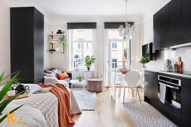Thiết kế căn hộ nhỏ 20m2 theo phong cách Bắc Âu tinh tế và sang trọng