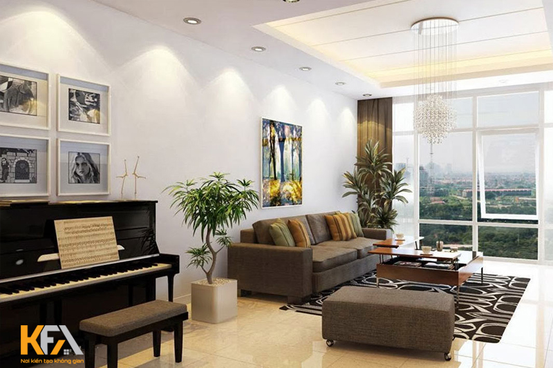 mẫu nội thất phòng khách chung cư xịn xò