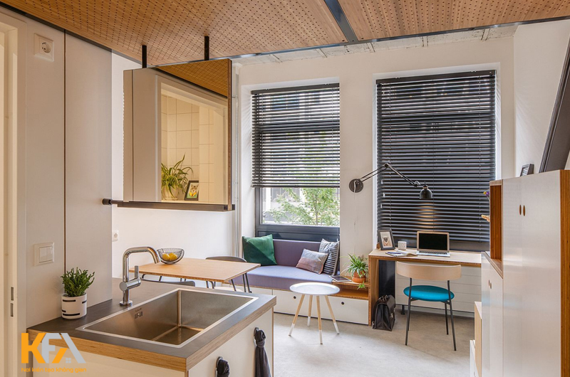 Sử dụng nội thất đa năng cho căn hộ chung cư 20m2