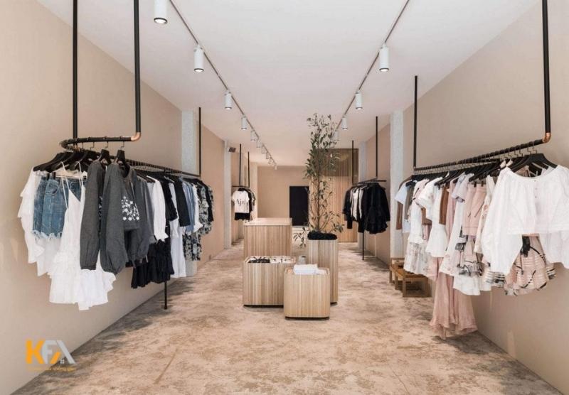 Mẫu thiết kế nội thất shop quần áo phong cách sang trọng, đẳng cấp