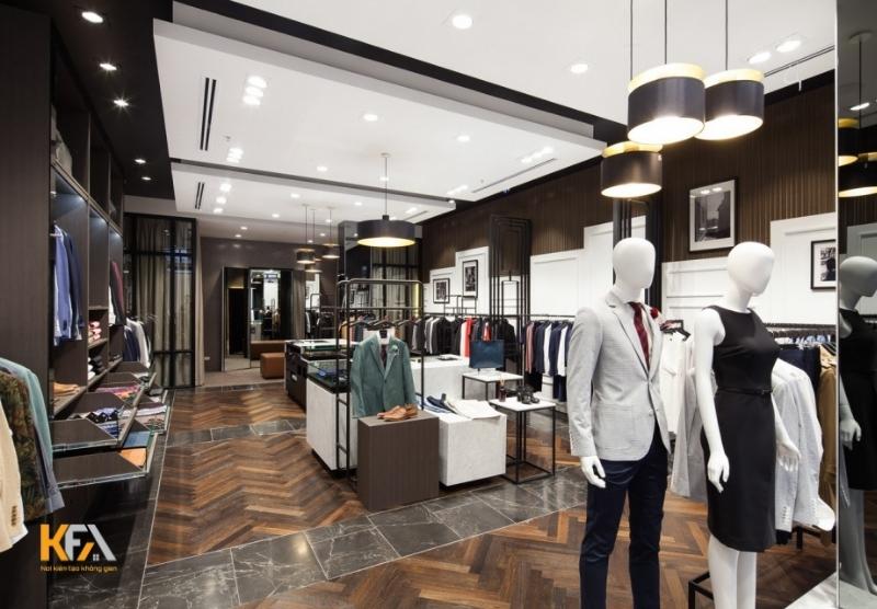 Mẫu thiết kế nội thất shop quần áo phong cách sang trọng, đẳng cấp
