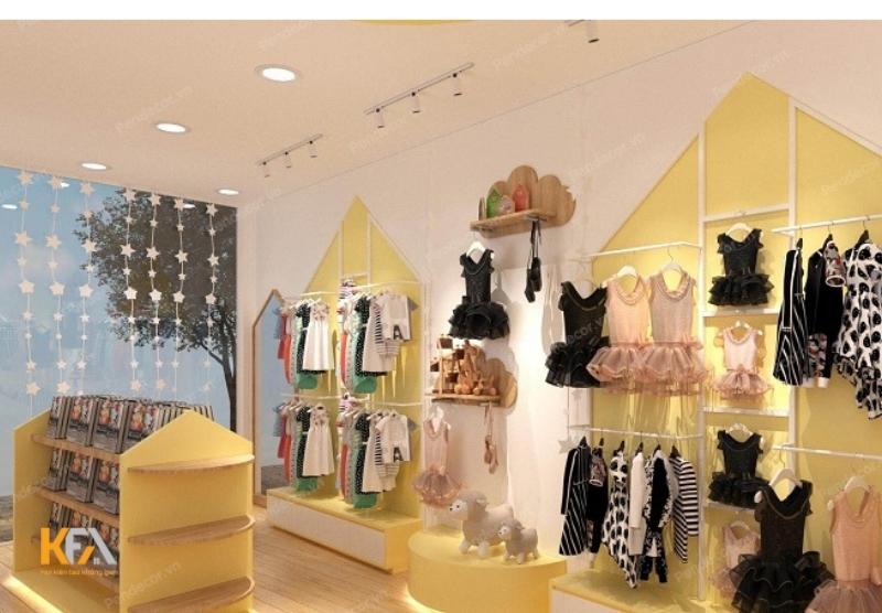 Thiết kế nội thất shop quần áo cho trẻ em