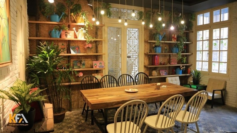 Thiết kế nội thất quán cafe nhỏ hẹp